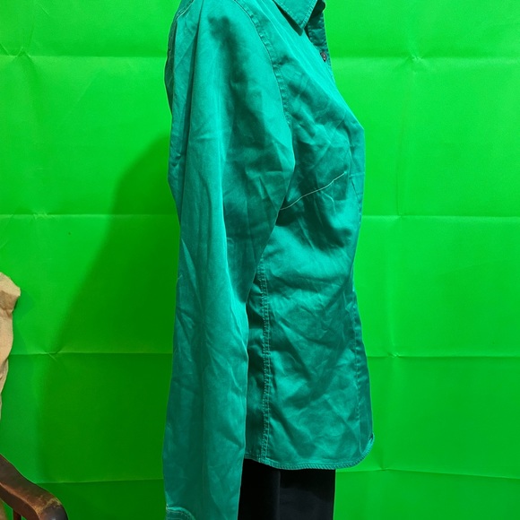 Banana Republic button down green blouse - Picture 2 of 5